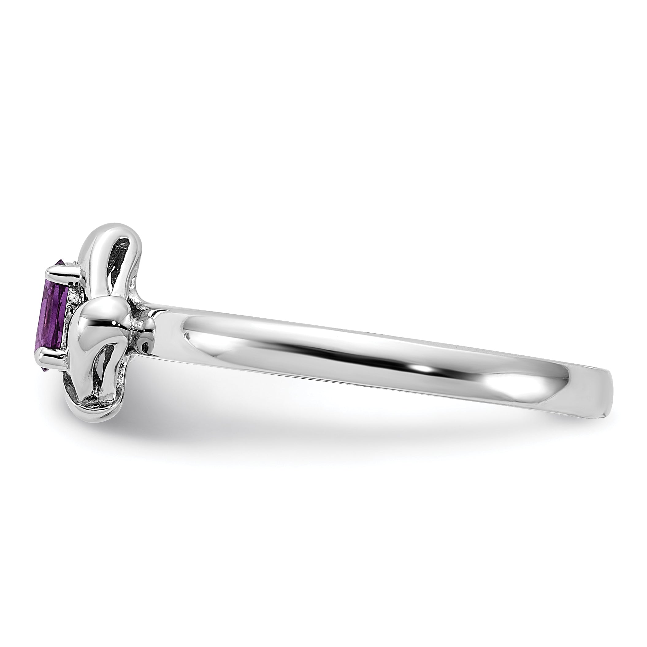 Sterling Silver Stackable Expressions Amethyst Ring - Sophia Jewelers