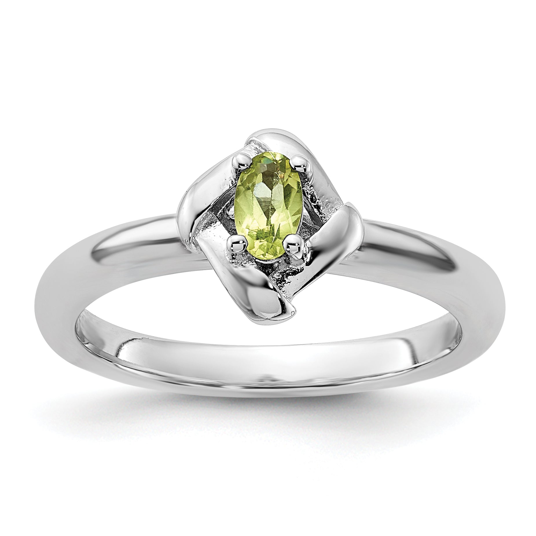 Sterling Silver Stackable Expressions Peridot Ring - Sophia Jewelers