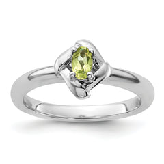 Sterling Silver Stackable Expressions Peridot Ring - Sophia Jewelers