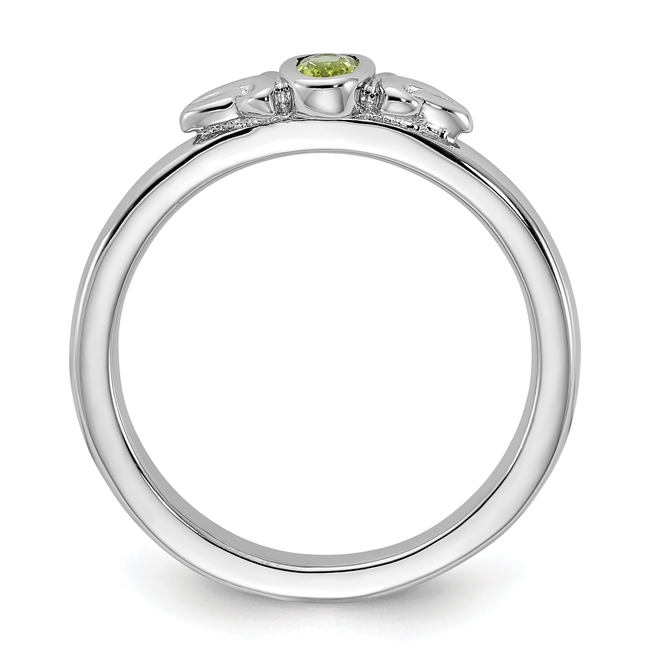 Sterling Silver Stackable Expressions Peridot Ring - Sophia Jewelers