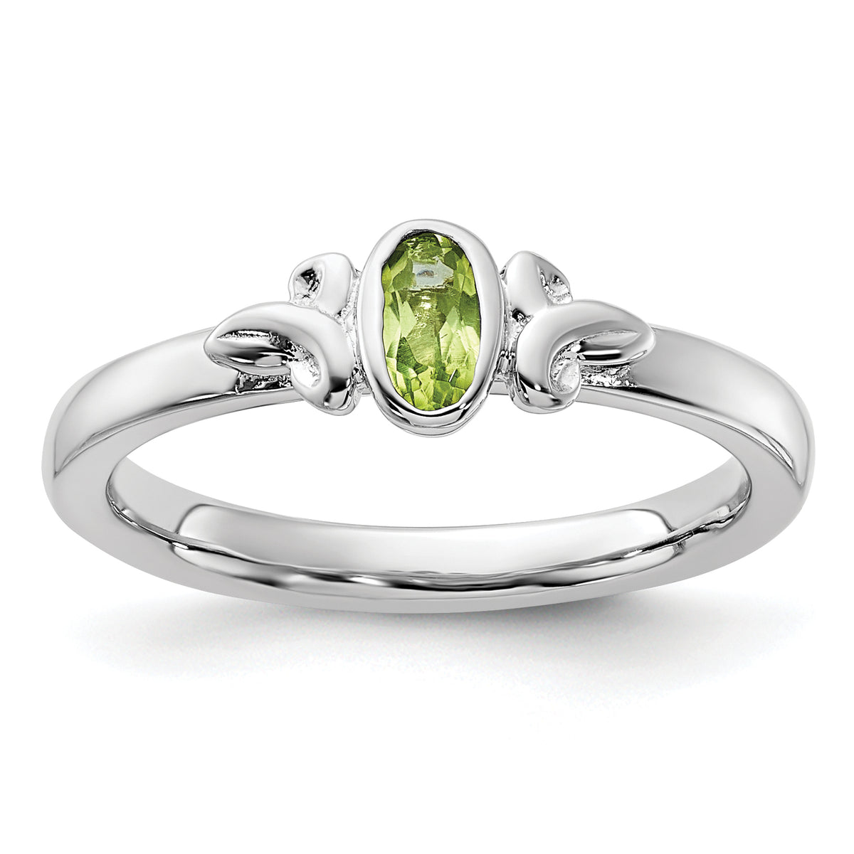 Sterling Silver Stackable Expressions Peridot Ring - Sophia Jewelers