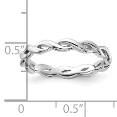 Sterling Silver Stackable Expressions Carved Band Ring - Sophia Jewelers