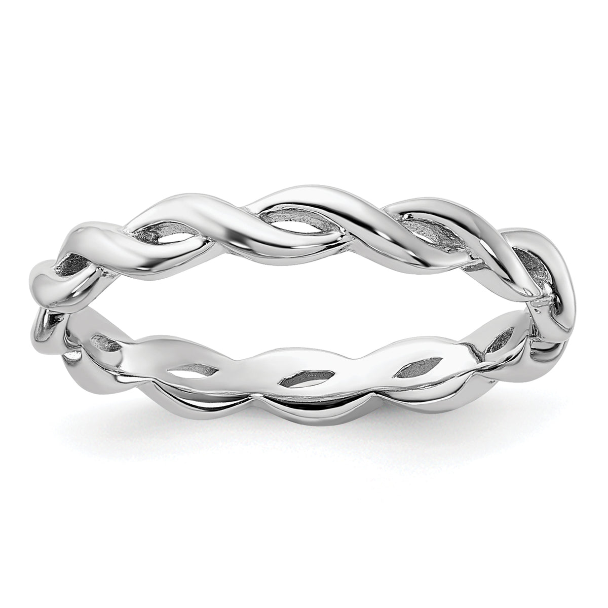 Sterling Silver Stackable Expressions Carved Band Ring - Sophia Jewelers