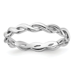 Sterling Silver Stackable Expressions Carved Band Ring - Sophia Jewelers