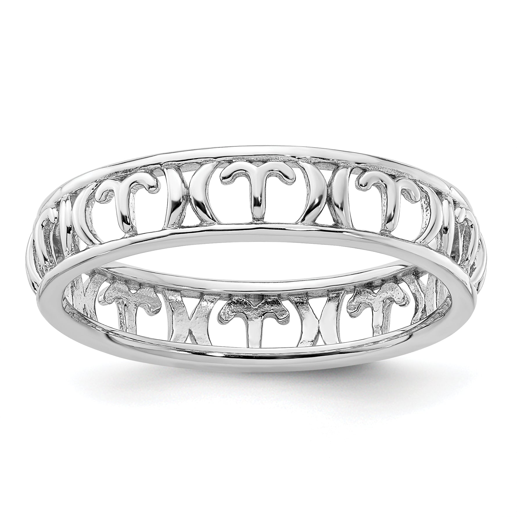 Sterling Silver Stackable Expressions Aries Zodiac Ring - Sophia Jewelers