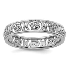 Sterling Silver Stackable Expressions Cancer Zodiac Ring - Sophia Jewelers