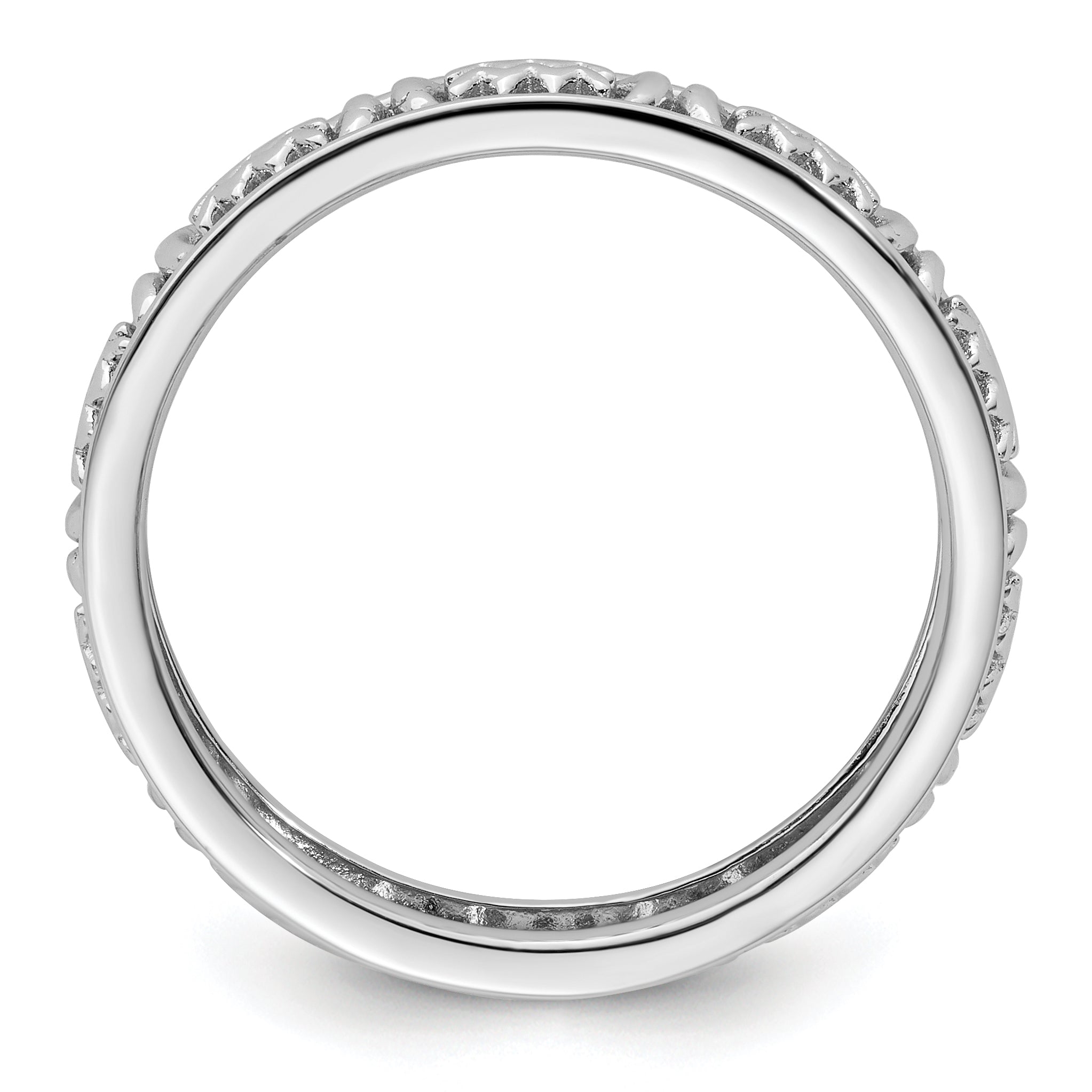 Sterling Silver Stackable Expressions Aquarius Zodiac Ring - Sophia Jewelers