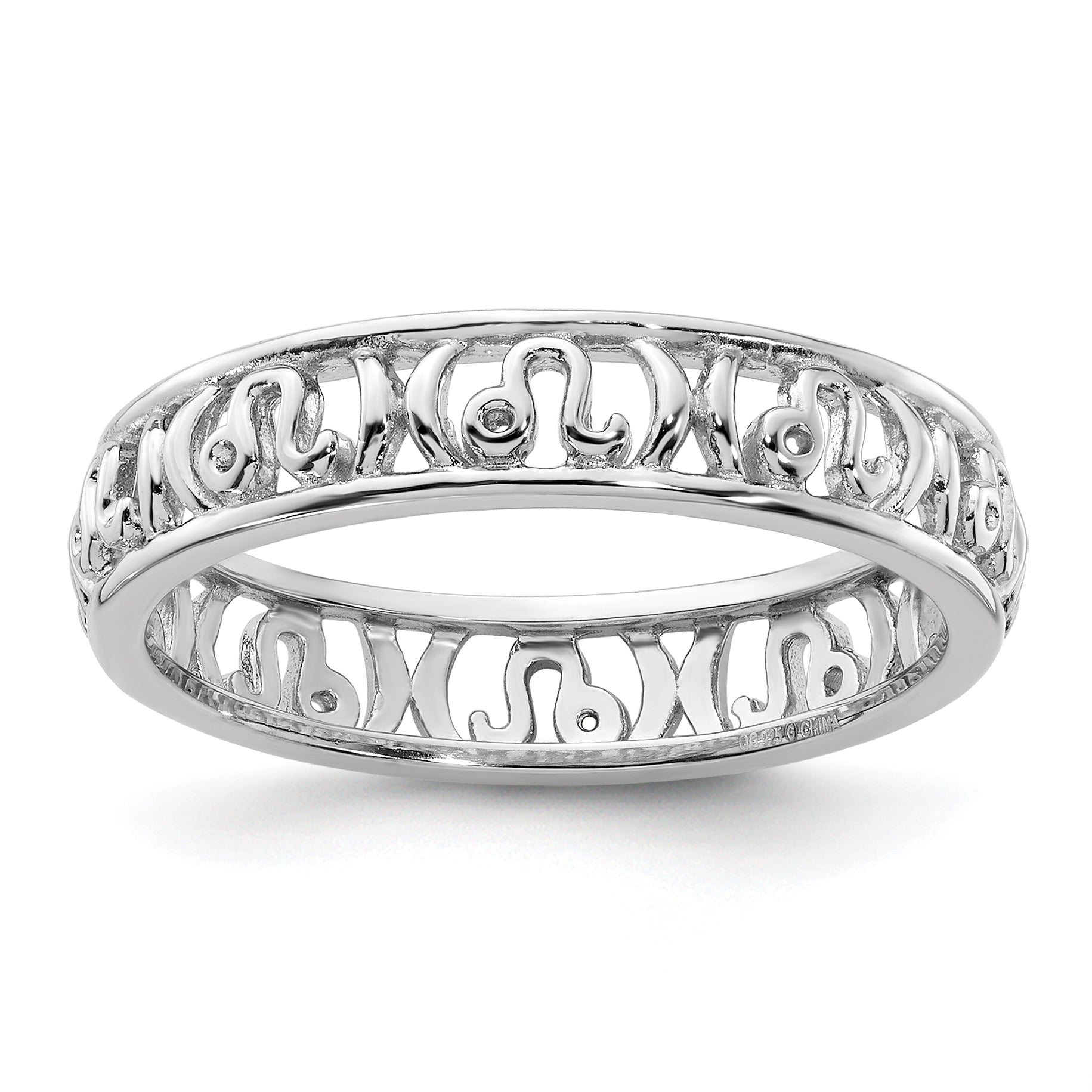 Sterling Silver Stackable Expressions Leo Zodiac Ring - Sophia Jewelers