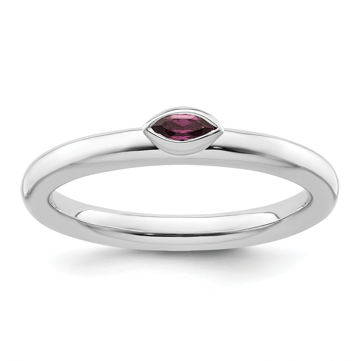 Sterling Silver Stackable Expressions Rhodolite Garnet Ring - Sophia Jewelers