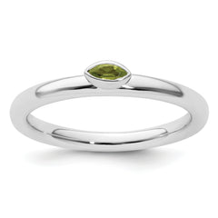 Sterling Silver Stackable Expressions Peridot Ring - Sophia Jewelers