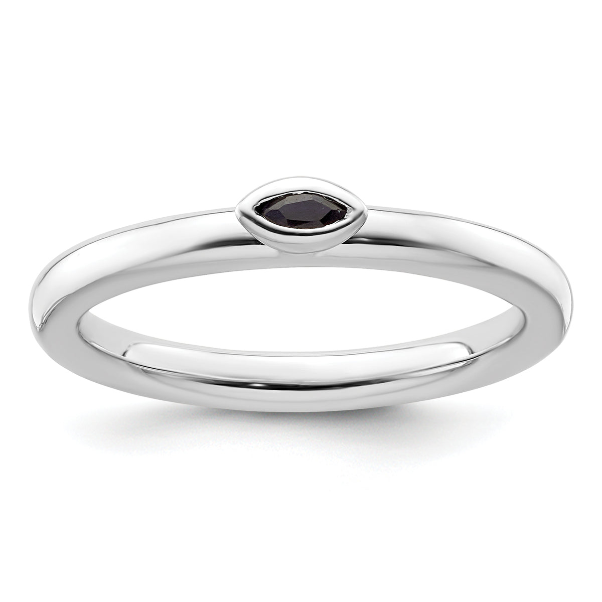 Sterling Silver Stackable Expressions Created Sapphire Ring - Sophia Jewelers