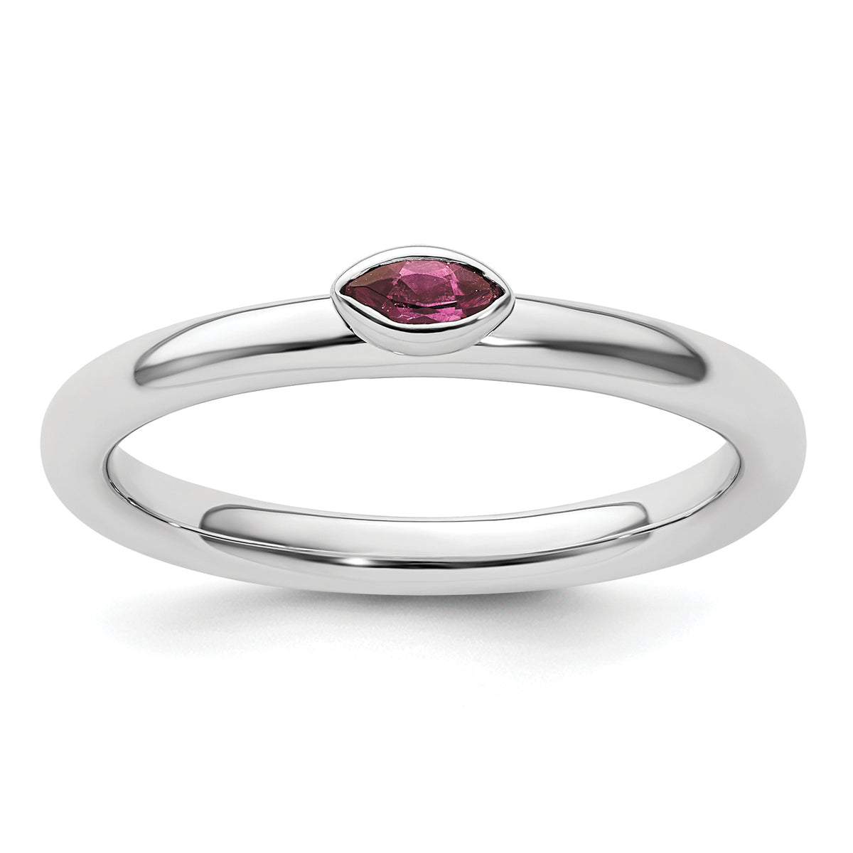 Sterling Silver Stackable Expressions Pink Tourmaline Ring - Sophia Jewelers