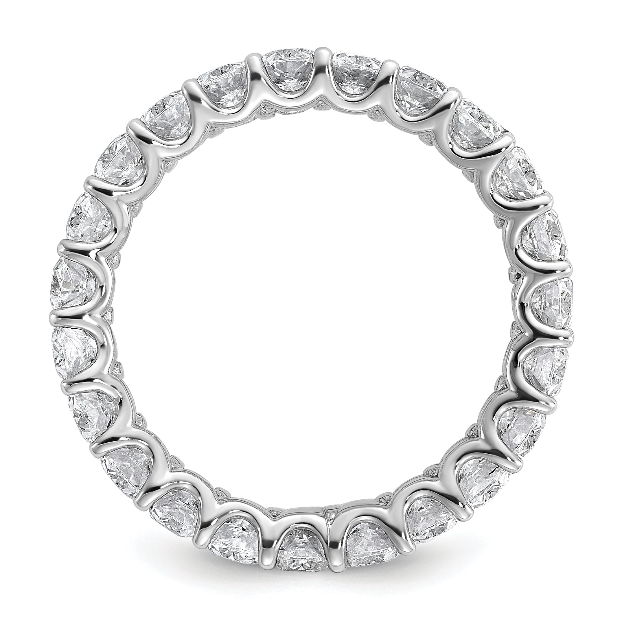 14KW Oval Lab Grown Diamond VS/SI FGH Eternity Band - Sophia Jewelers