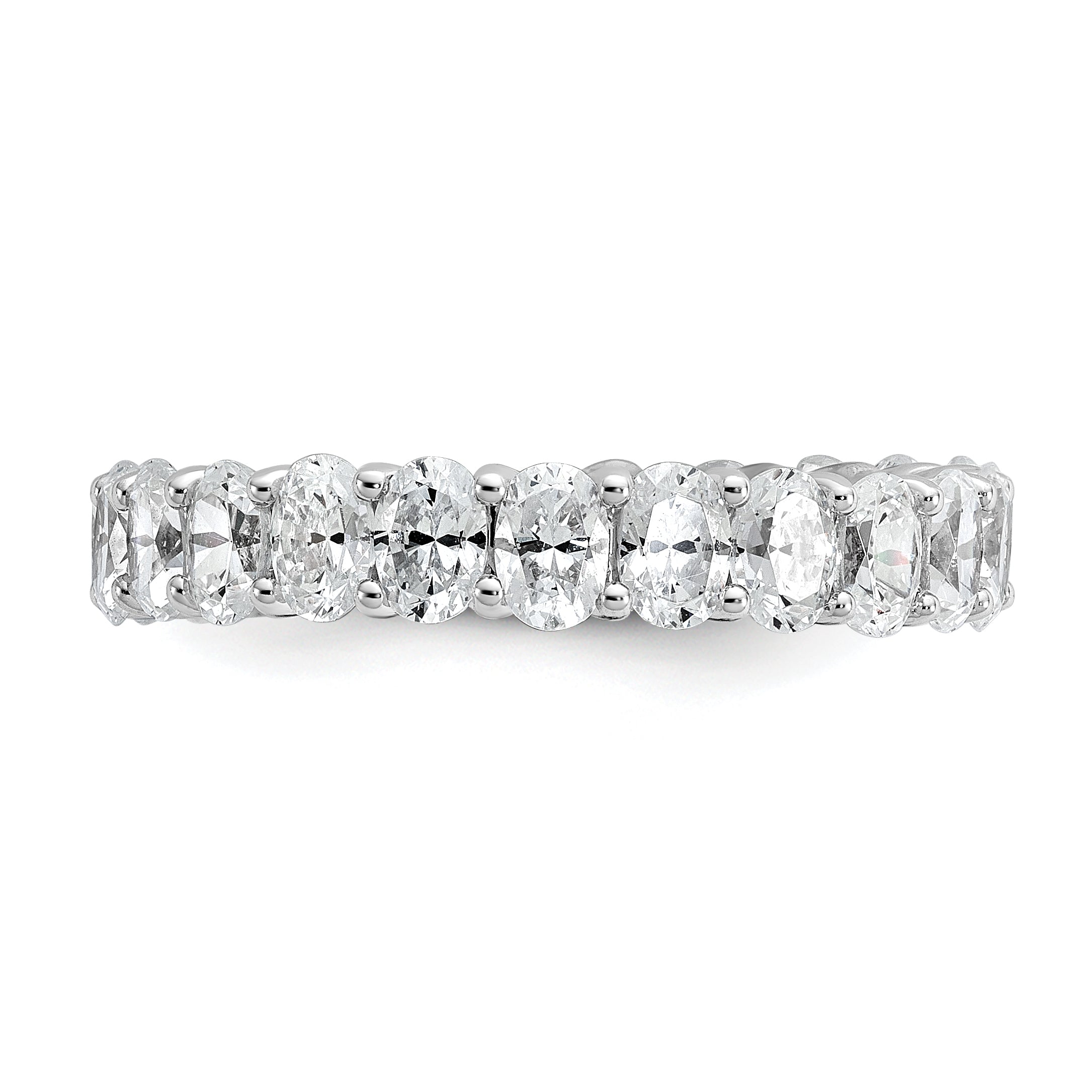 14KW Oval Lab Grown Diamond VS/SI FGH Eternity Band - Sophia Jewelers