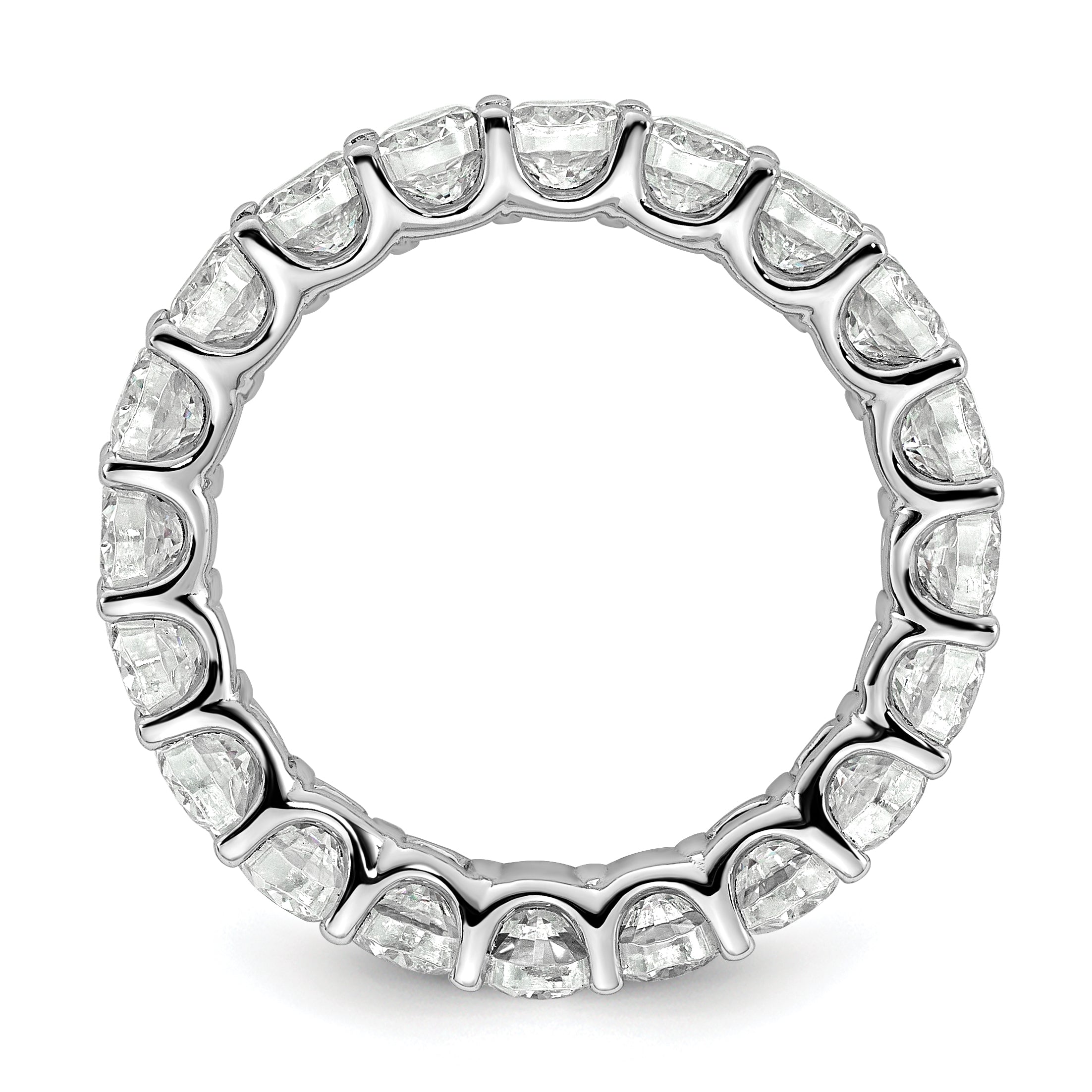 14KW Oval Lab Grown Diamond VS/SI FGH Eternity Band - Sophia Jewelers