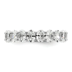 14KW Oval Lab Grown Diamond VS/SI FGH Eternity Band - Sophia Jewelers