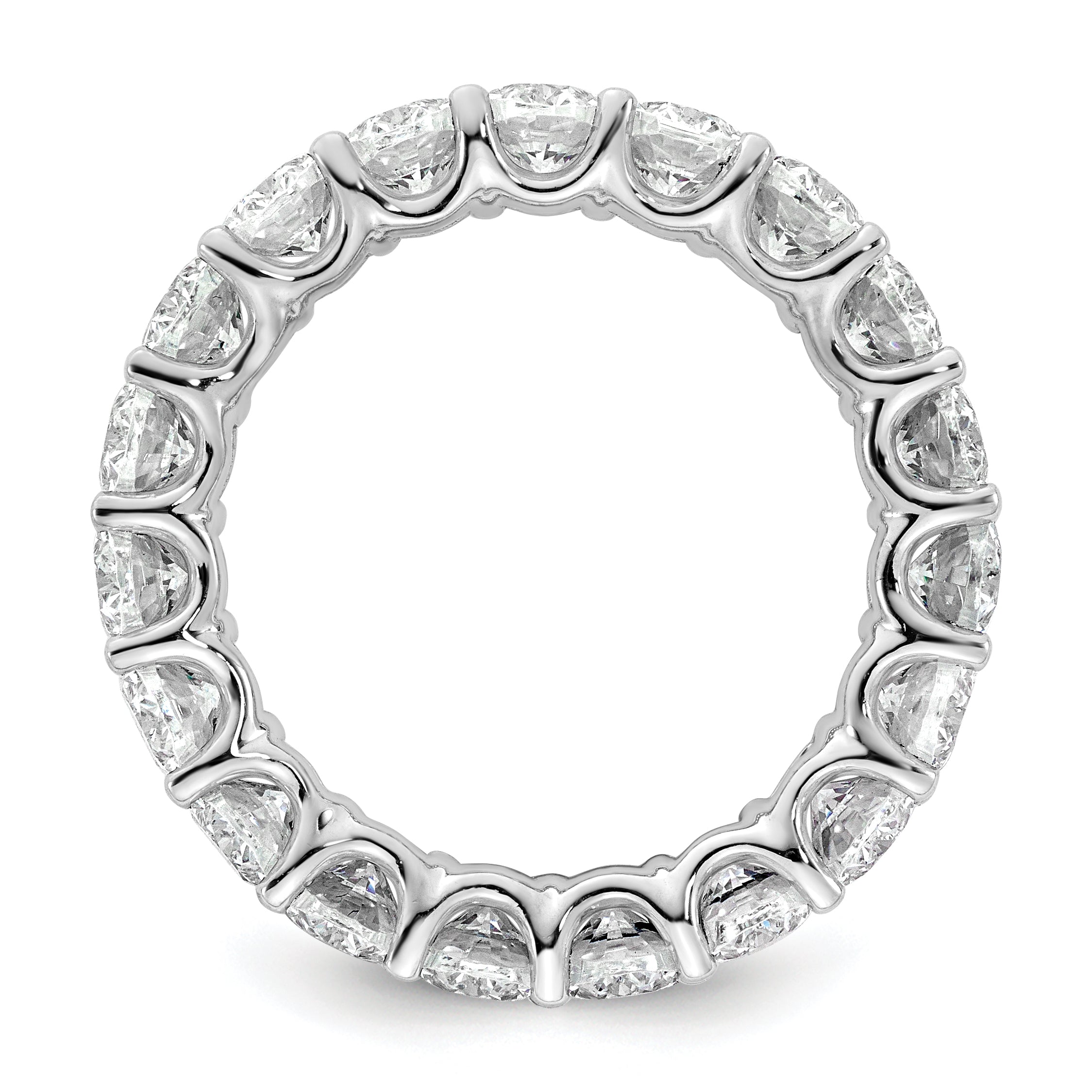 14KW Oval Lab Grown Diamond VS/SI FGH Eternity Band - Sophia Jewelers