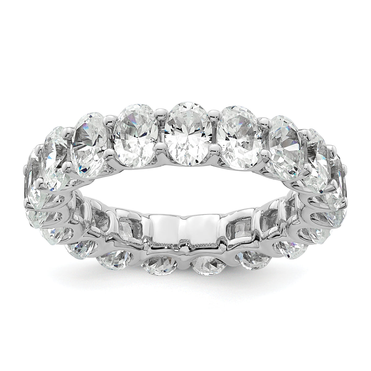 14KW Oval Lab Grown Diamond VS/SI FGH Eternity Band - Sophia Jewelers