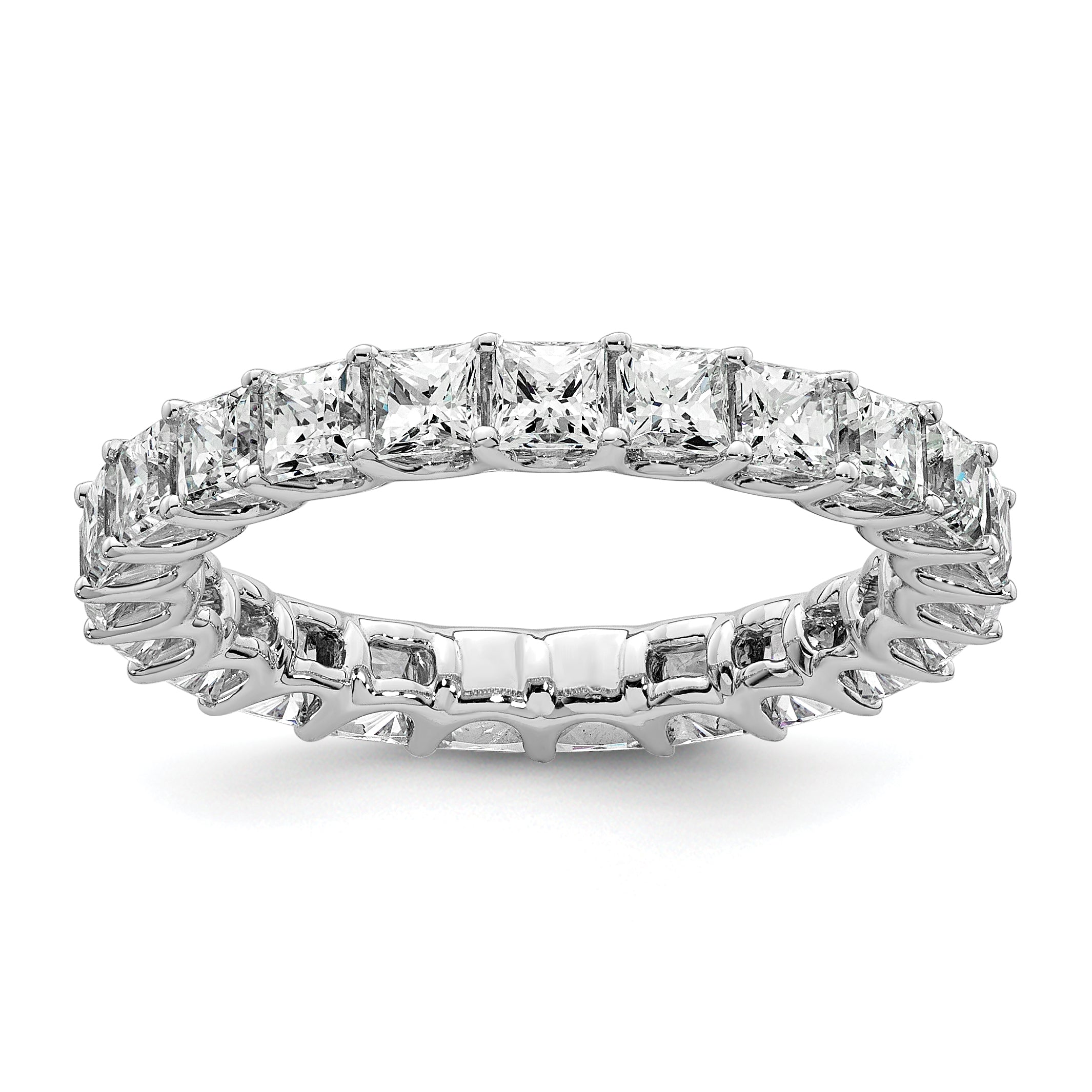 14KW Princess Lab Grown Diamond VS/SI FGH Eternity Band - Sophia Jewelers