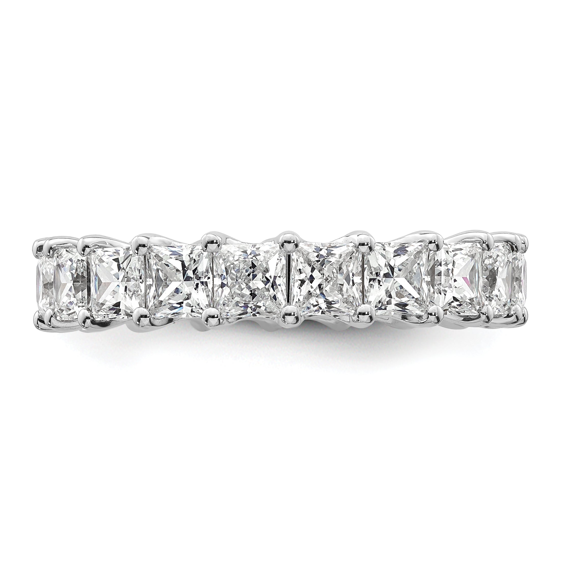 14KW Princess Lab Grown Diamond VS/SI FGH Eternity Band - Sophia Jewelers