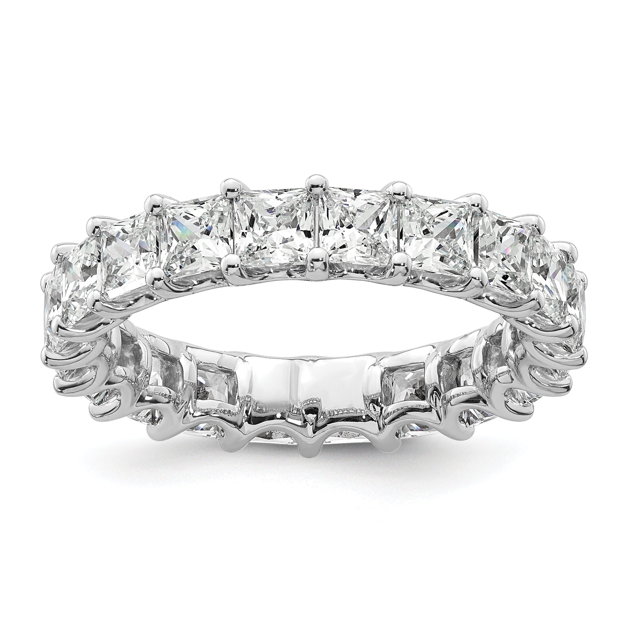 14KW Princess Lab Grown Diamond VS/SI FGH Eternity Band - Sophia Jewelers