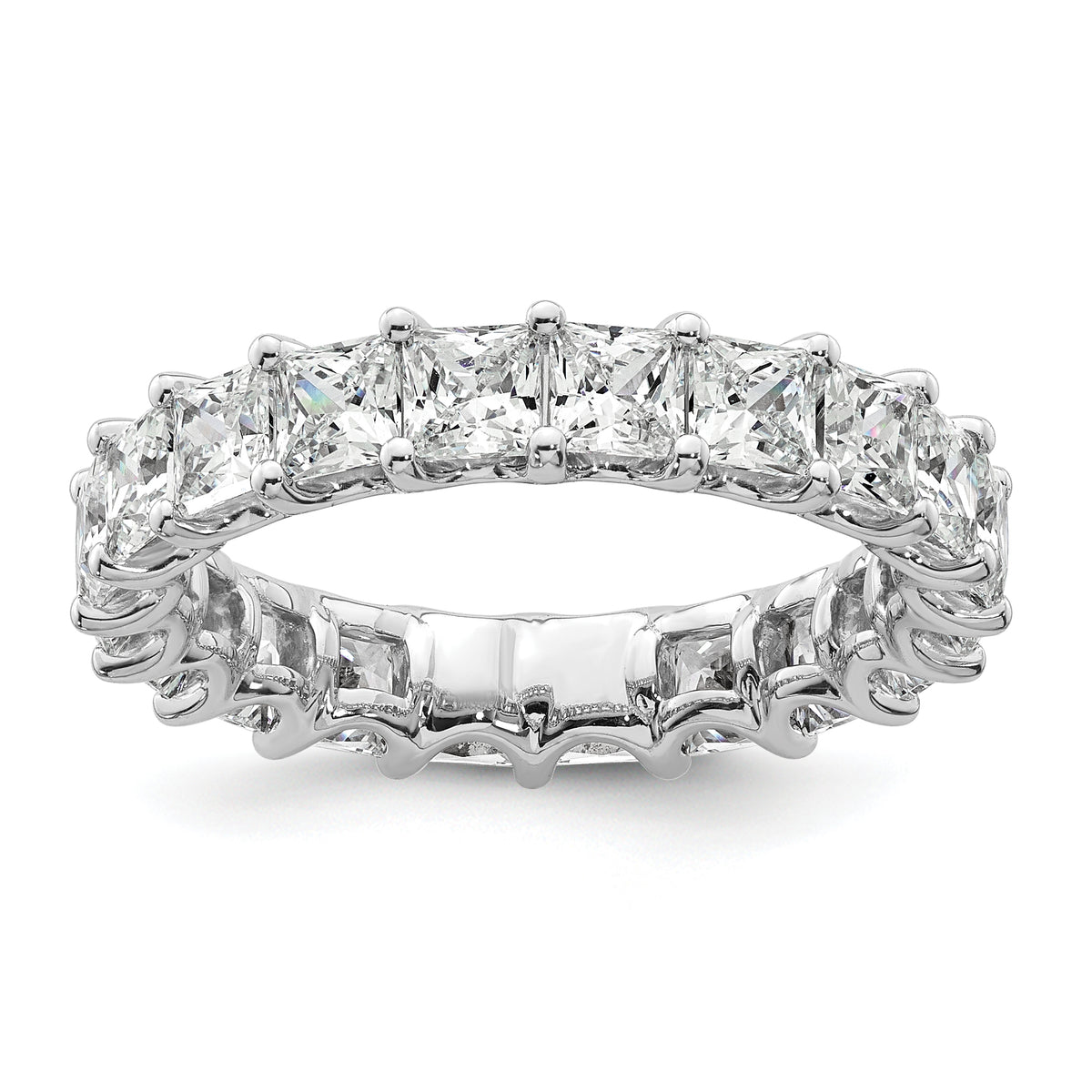 14KW Princess Lab Grown Diamond VS/SI FGH Eternity Band - Sophia Jewelers