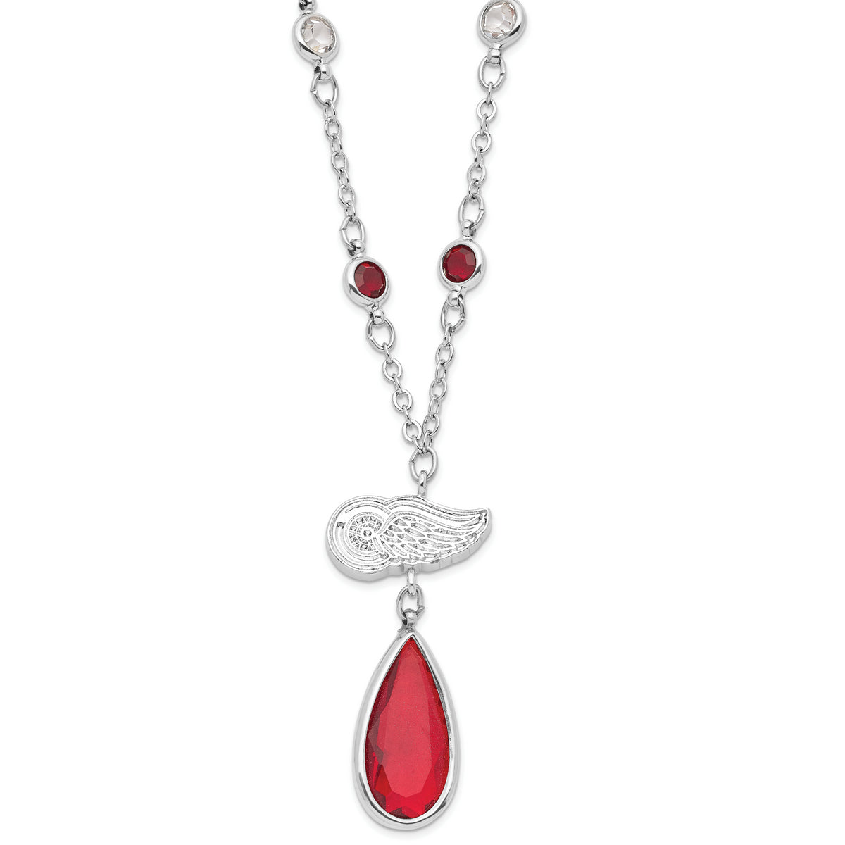 Detroit Red Wings Polished Two-Tone Pendant Necklace, 18.5" Gift-Ready Jewelry