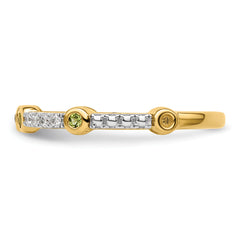 14k Stackable Expressions Peridot and Diamond Ring - Sophia Jewelers