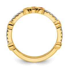 14k Stackable Expressions Citrine and Diamond Ring - Sophia Jewelers