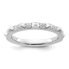 14k White Gold Stackable Expressions Diamond Ring - Sophia Jewelers