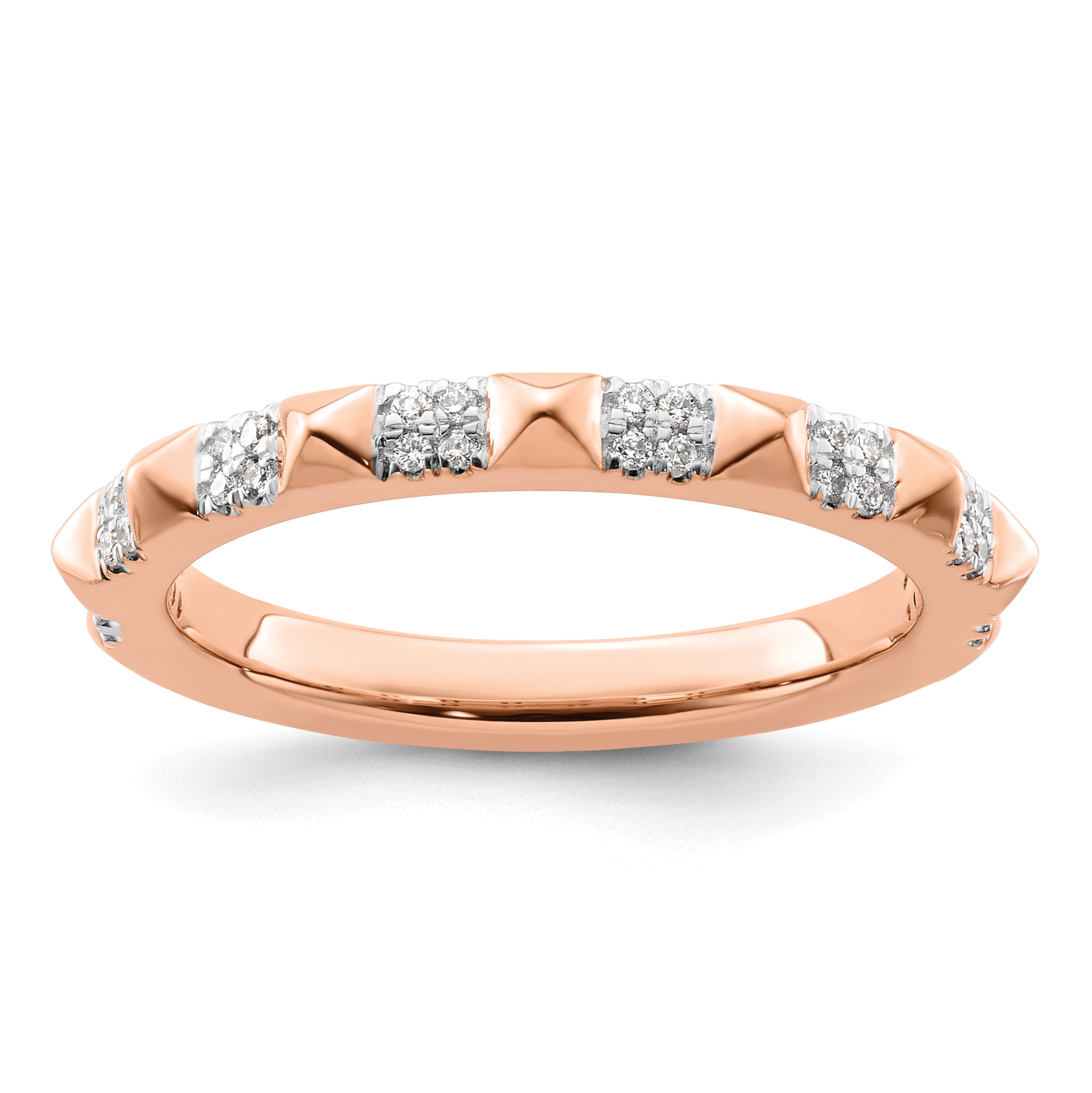 14k Rose Gold Stackable Expressions Diamond Ring - Sophia Jewelers