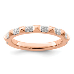 14k Rose Gold Stackable Expressions Diamond Ring - Sophia Jewelers