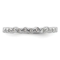 14k White Gold Stackable Expressions Diamond Ring - Sophia Jewelers