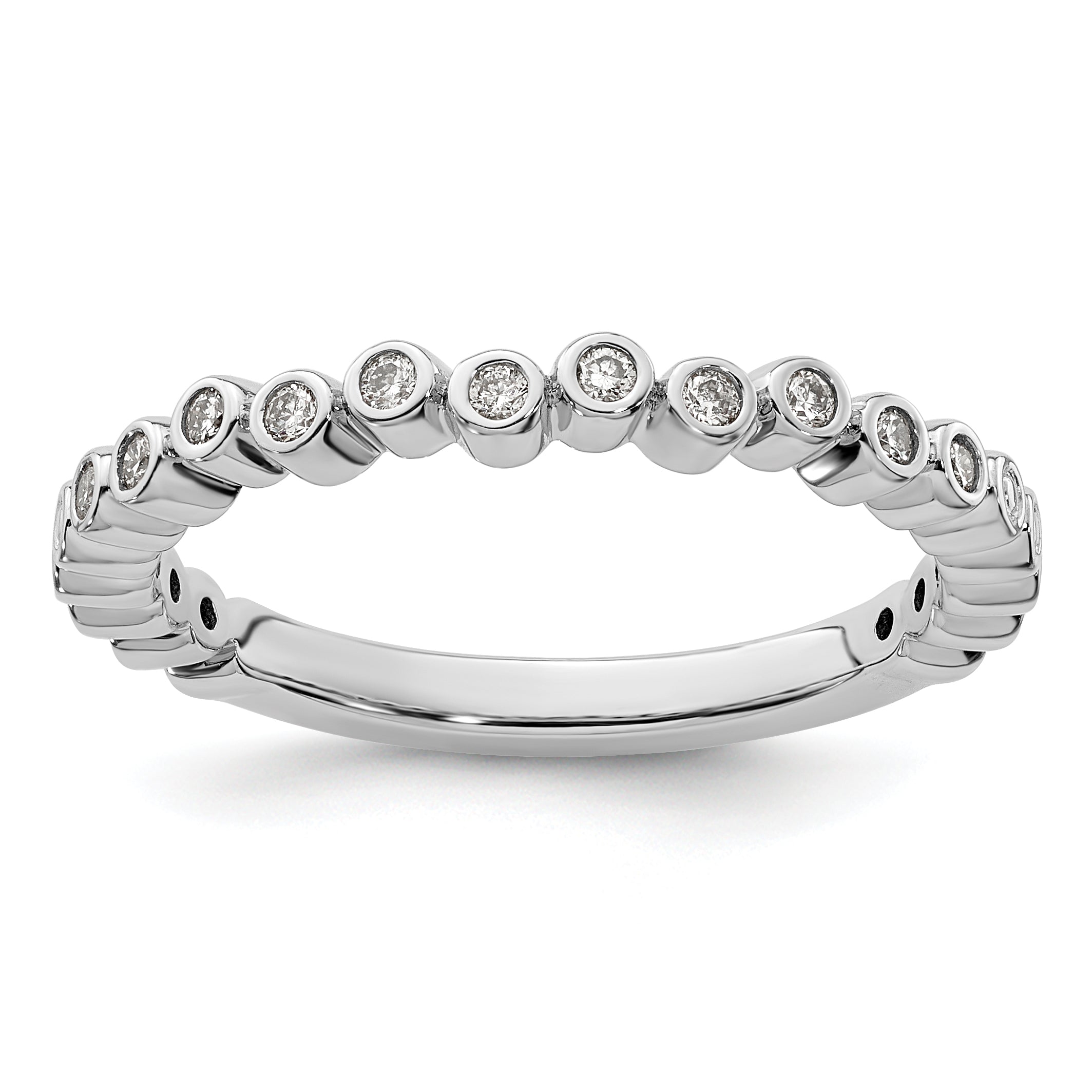 14k White Gold Stackable Expressions Diamond Ring - Sophia Jewelers