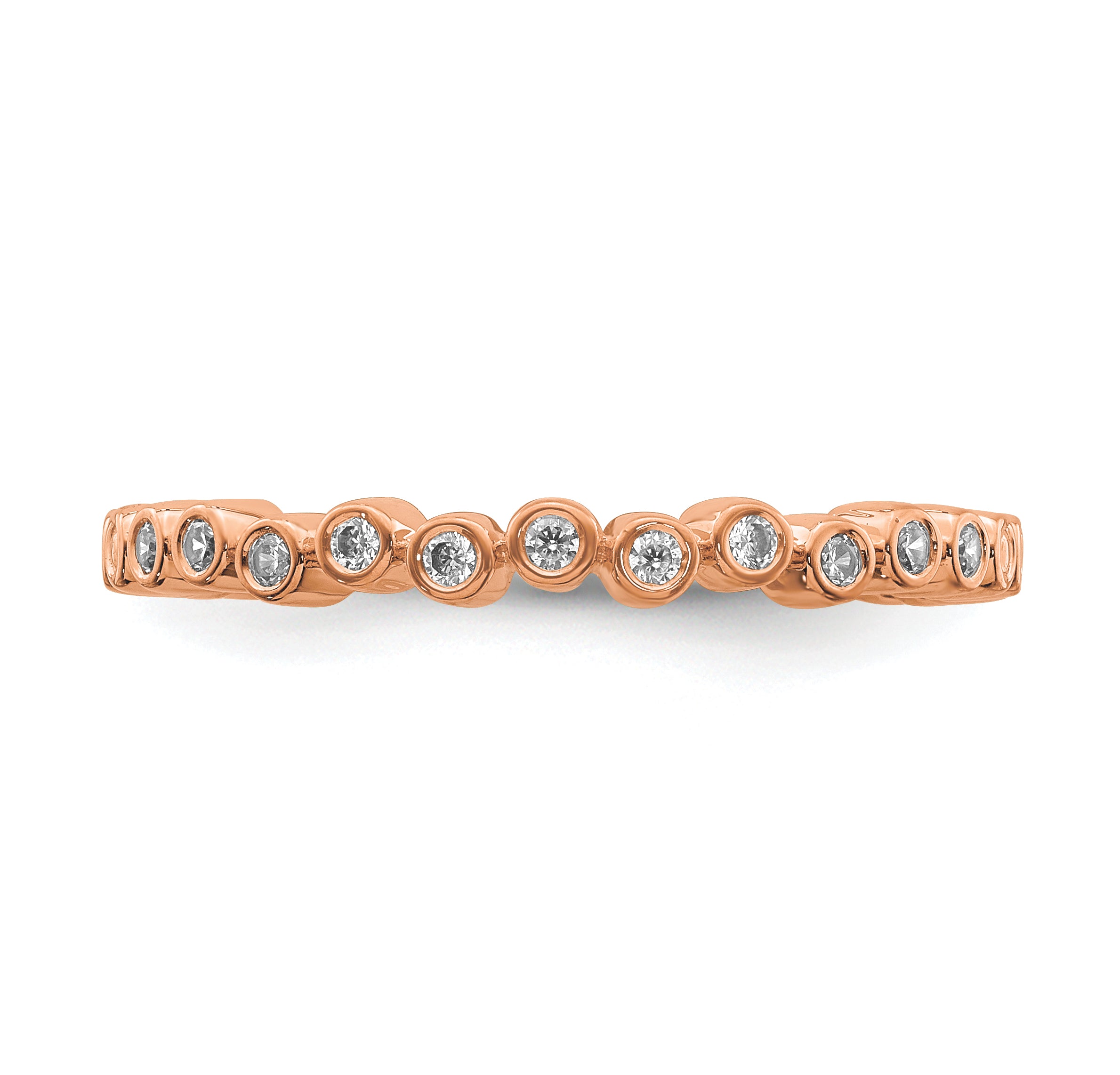 14k Rose Gold Stackable Expressions Diamond Ring - Sophia Jewelers