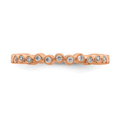 14k Rose Gold Stackable Expressions Diamond Ring - Sophia Jewelers