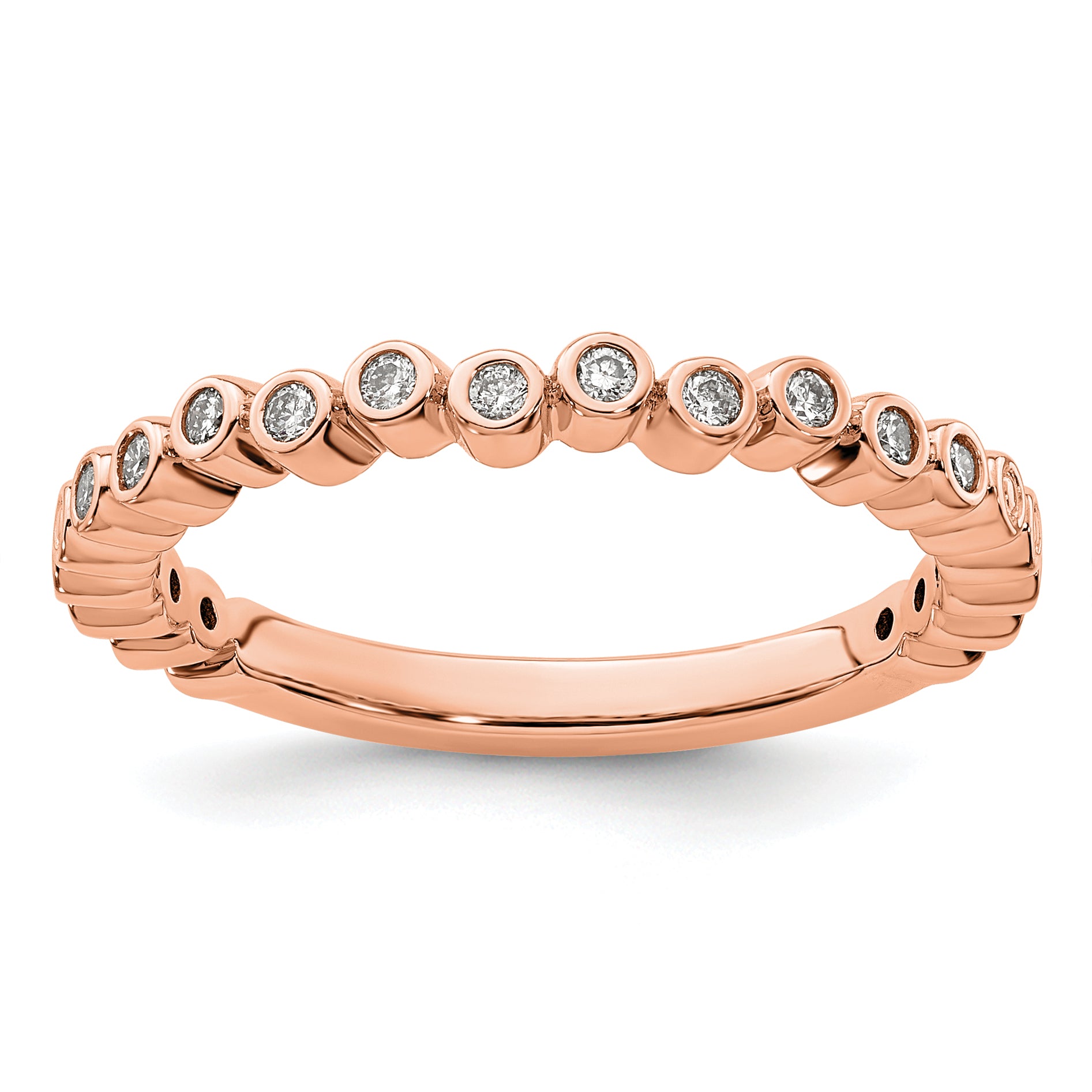 14k Rose Gold Stackable Expressions Diamond Ring - Sophia Jewelers