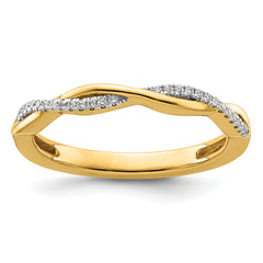 14k Stackable Expressions Diamond Twist Ring - Sophia Jewelers