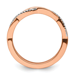 14k Rose Gold Stackable Expressions Diamond Twist Ring - Sophia Jewelers