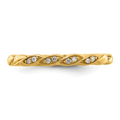 14k Stackable Expressions Diamond Twist Ring - Sophia Jewelers