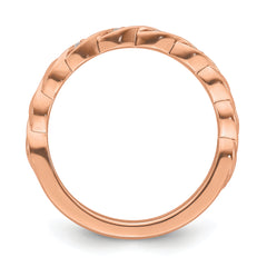 14k Rose Gold Stackable Expressions Diamond Twist Ring - Sophia Jewelers