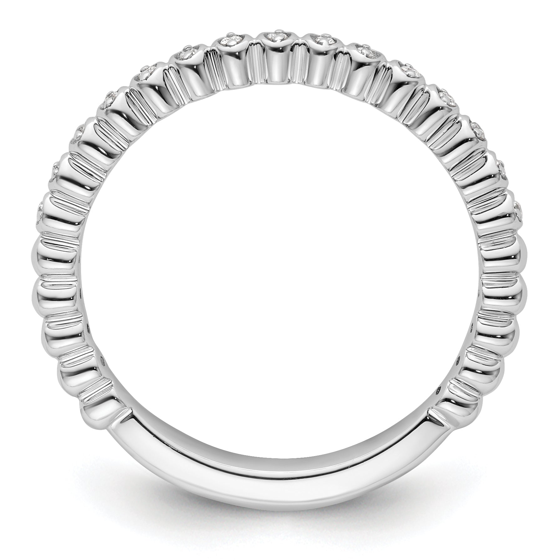 14k White Gold Stackable Expressions Diamond Ring - Sophia Jewelers