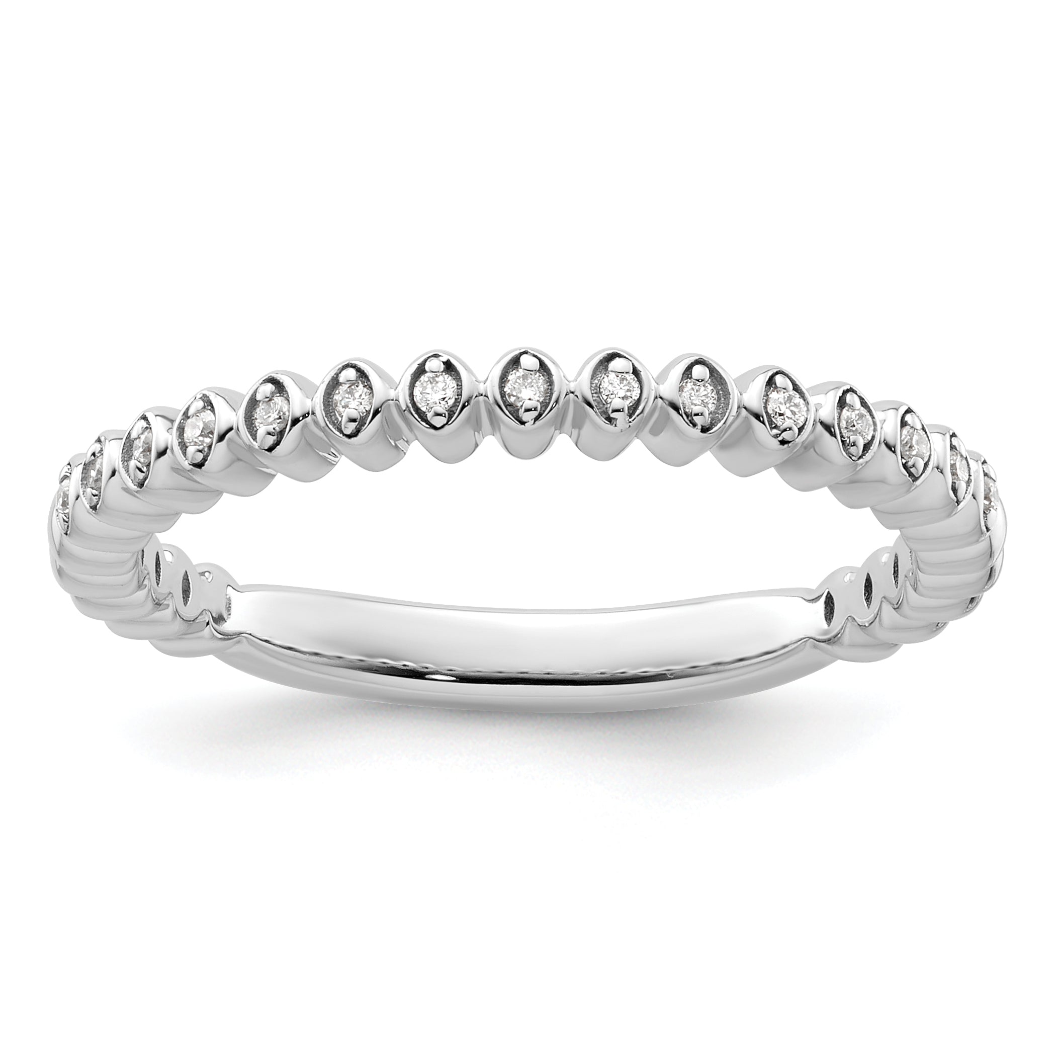 14k White Gold Stackable Expressions Diamond Ring - Sophia Jewelers