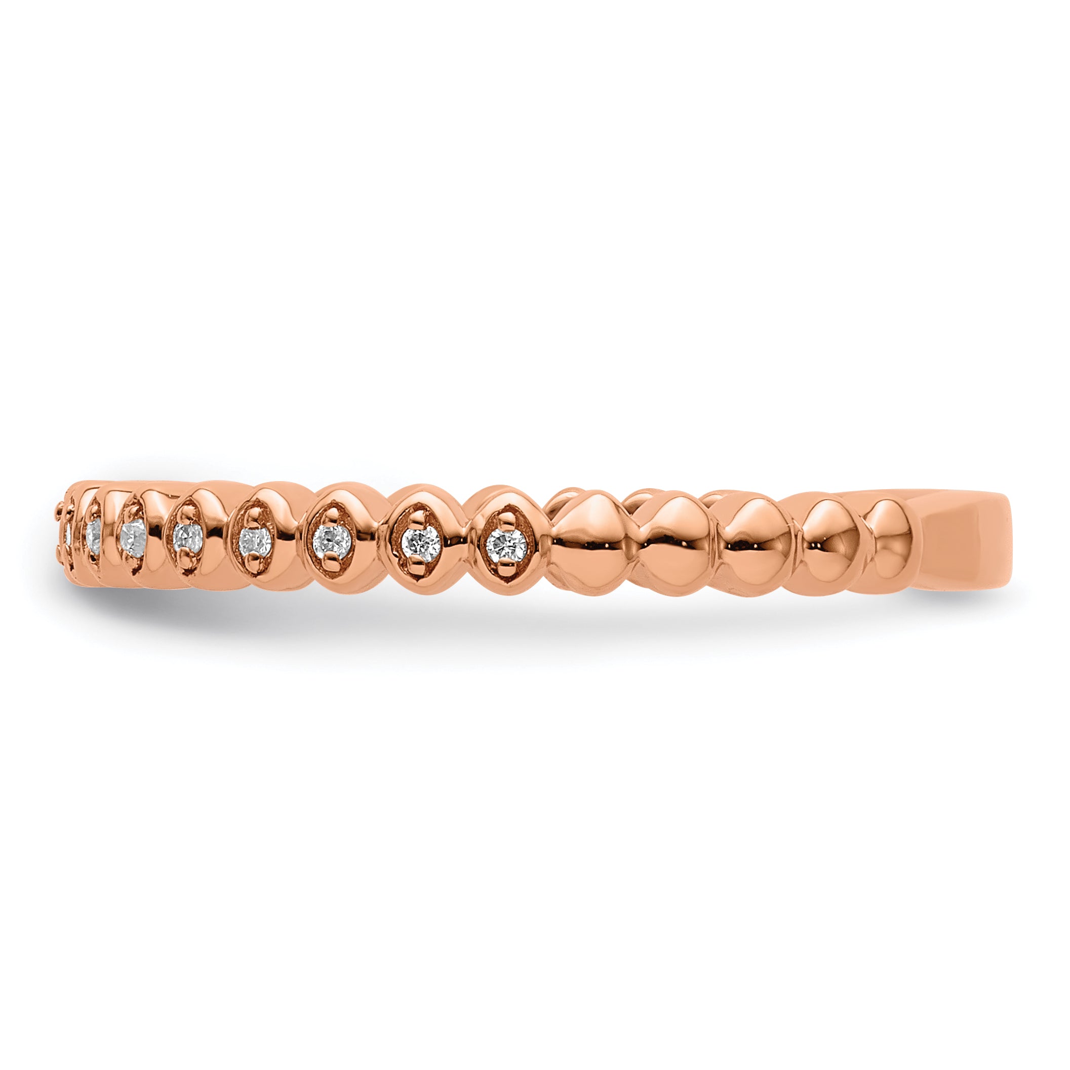 14k Rose Gold Stackable Expressions Diamond Ring - Sophia Jewelers