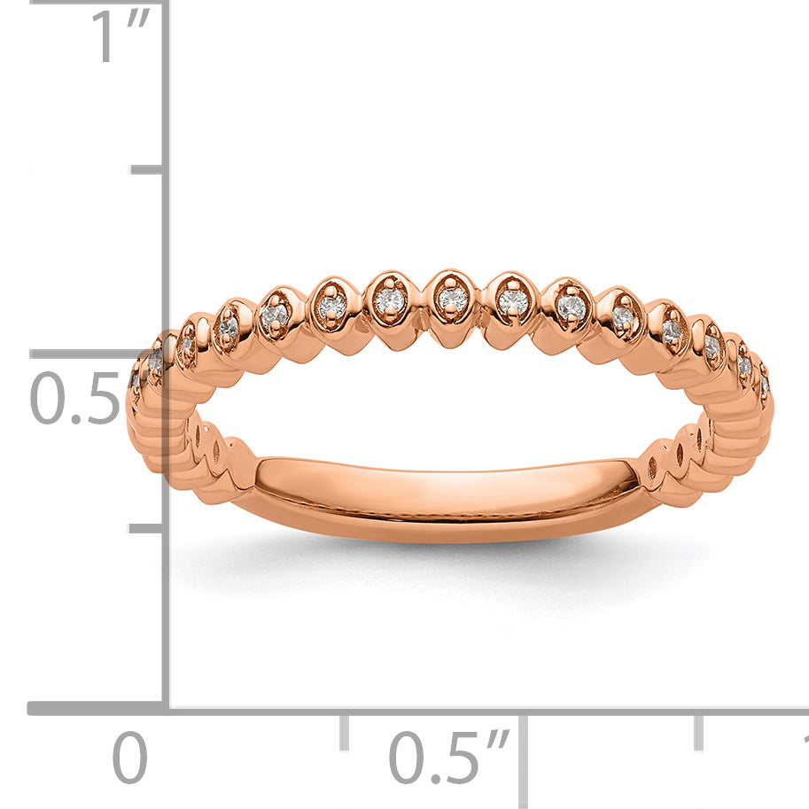 14k Rose Gold Stackable Expressions Diamond Ring - Sophia Jewelers