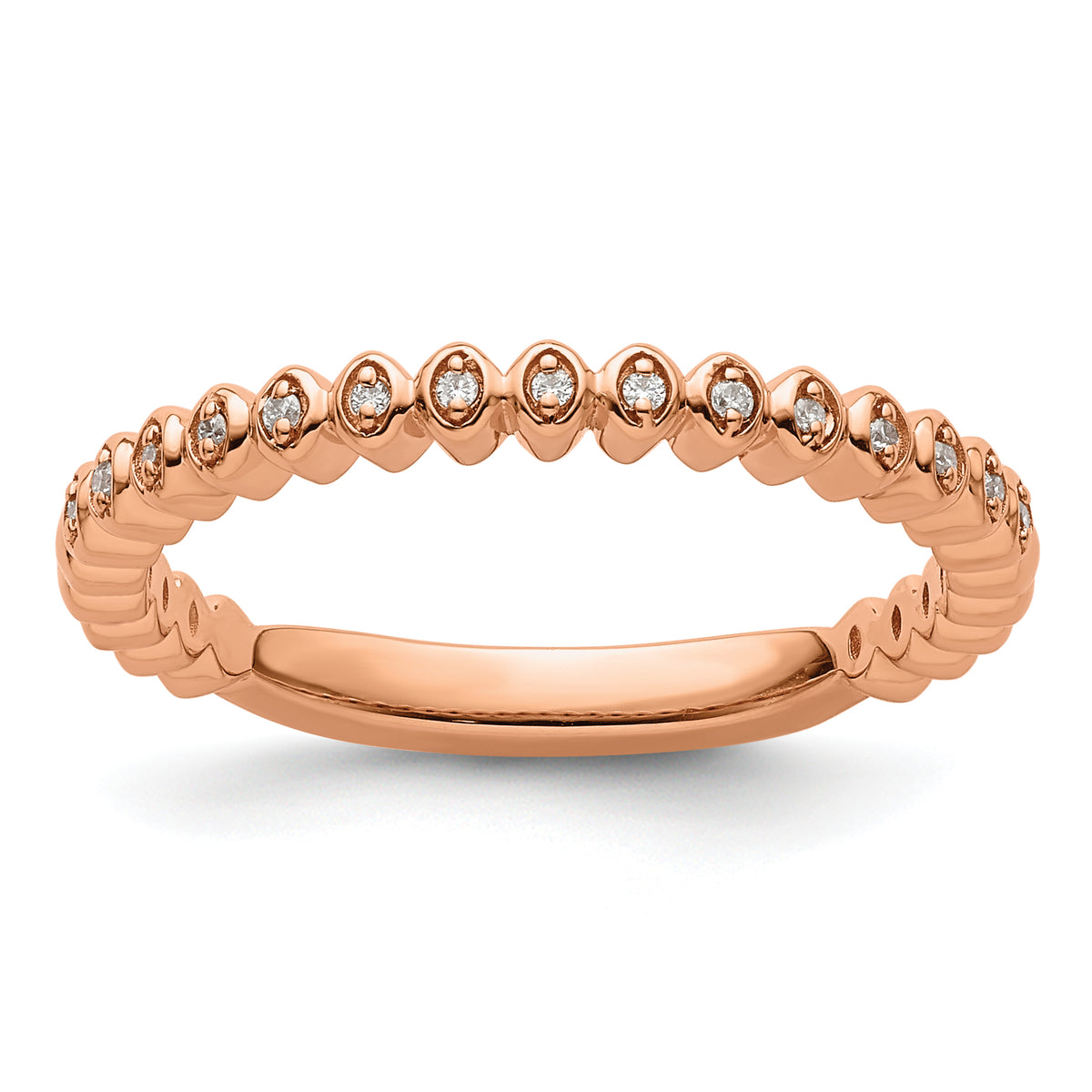 14k Rose Gold Stackable Expressions Diamond Ring - Sophia Jewelers