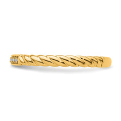 14k Stackable Expressions Diamond Twisted Ring - Sophia Jewelers