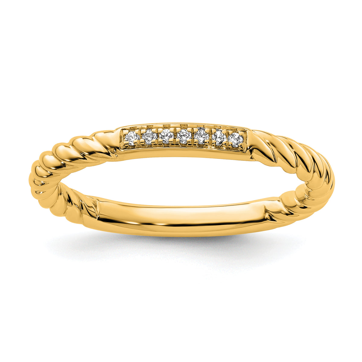 14k Stackable Expressions Diamond Twisted Ring - Sophia Jewelers