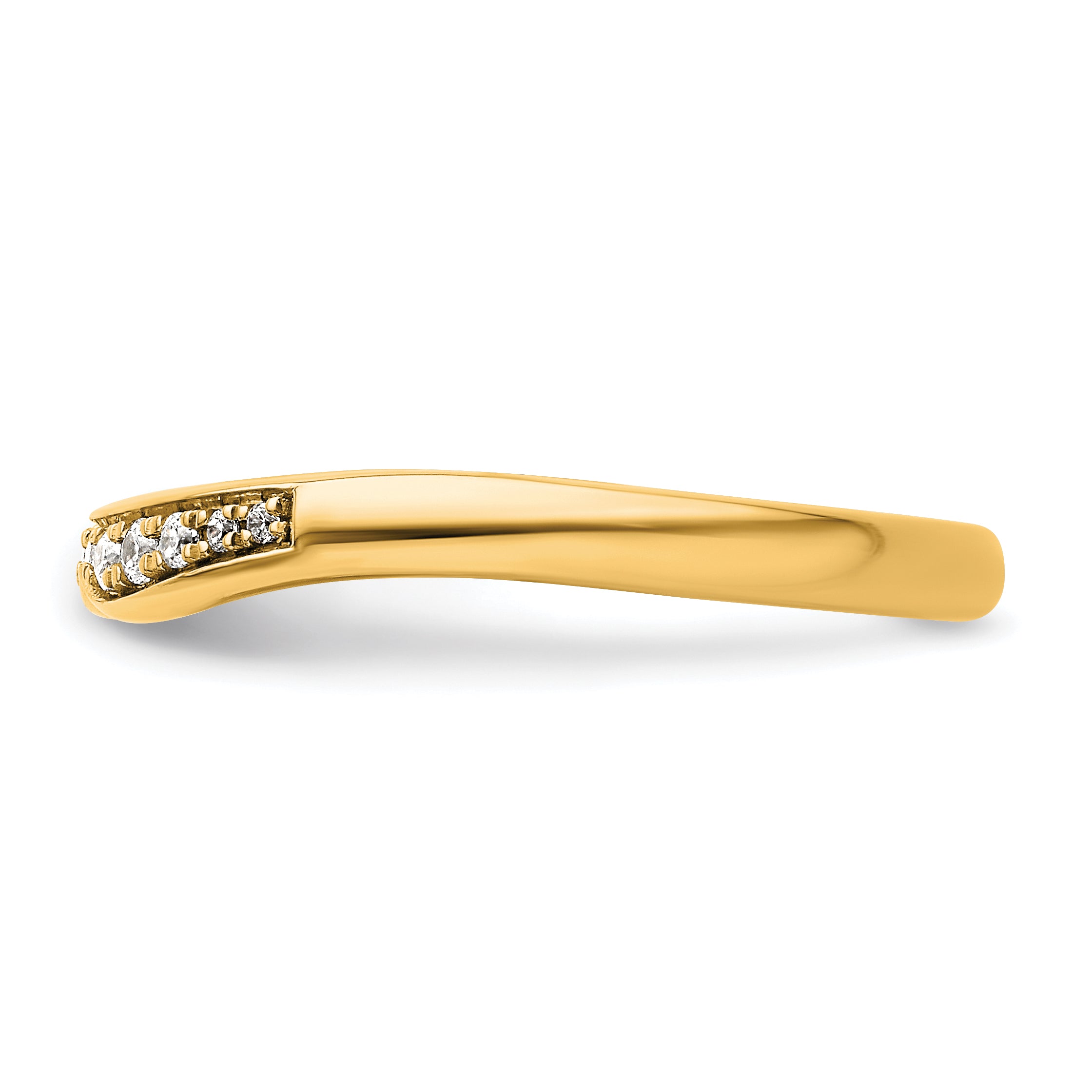 14k Stackable Expressions Diamond Curved Ring - Sophia Jewelers