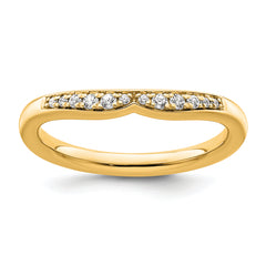 14k Stackable Expressions Diamond Curved Ring - Sophia Jewelers